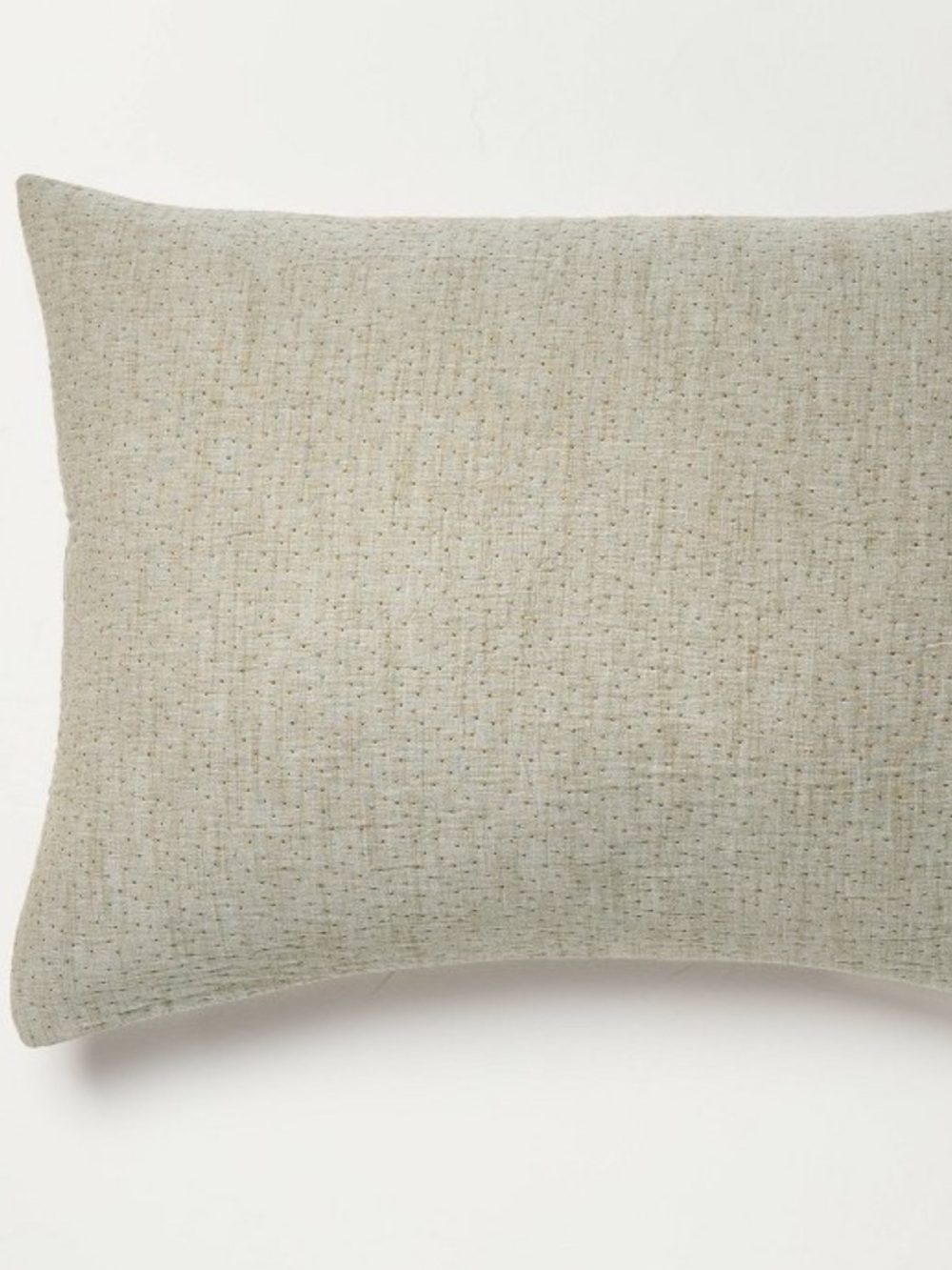NEW Hearth & Hand Green Gauze Stitch Pin Dot Pillow Sham
